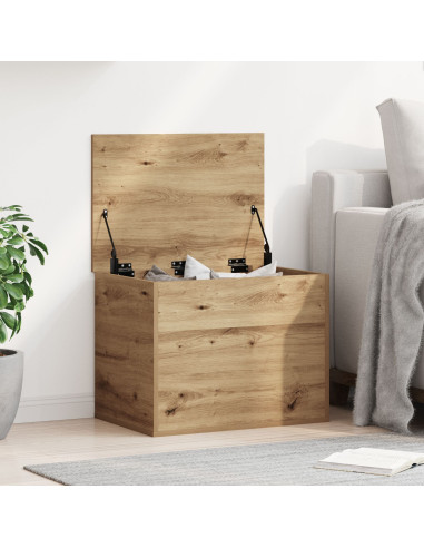 Scatola di Stoccaggio rovere artigianale 60 x 42 x 46 cm