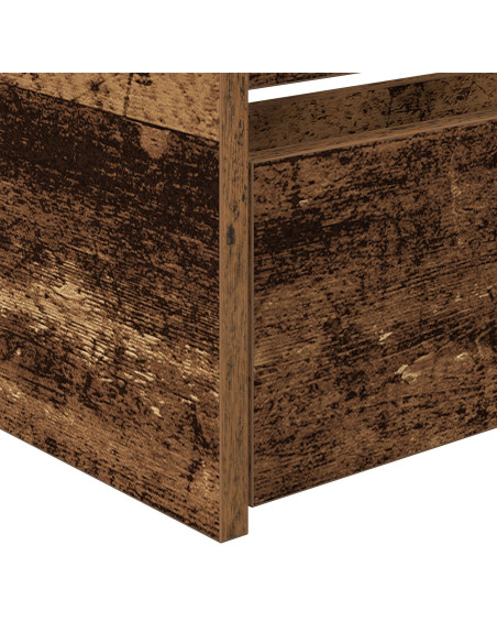 Letto a Giorno con Cassetto Legno Vecchio Legno Ingegnerizzato
