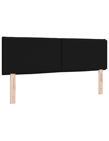 Testiera LED con luci a strisce a LED Nero 160 cm Poliestere