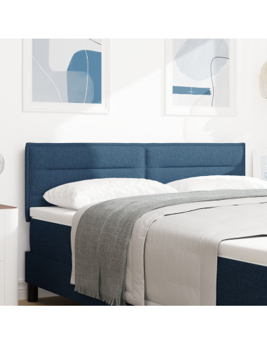 Testiera con testiera Blu 144 cm Pelle Sintetica