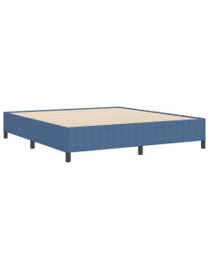 Letto a molle Blu 180 x 200 cm Velluto 2