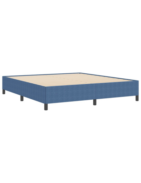 Struttura Letto Blu 180x200 cm in Tessuto a Coste