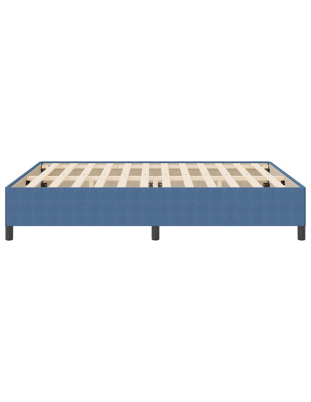 Struttura Letto Blu 180x200 cm in Tessuto a Coste