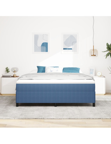 Letto a molle Blu 180 x 200 cm Velluto