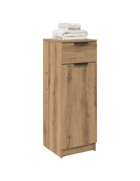 Mobile da Bagno con cassetto rovere artigianale 32 x 34 x 90 cm