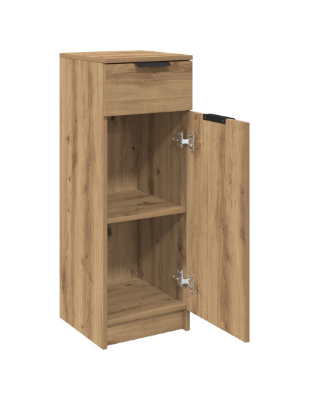 Mobile da Bagno con cassetto rovere artigianale 32 x 34 x 90 cm