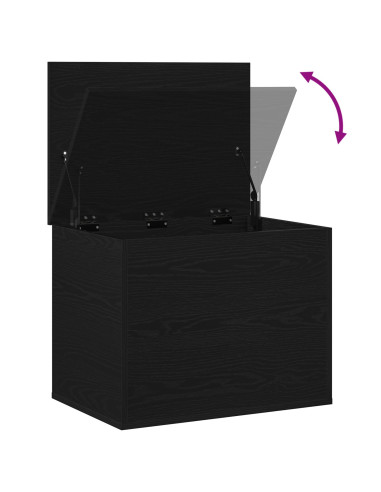 Scatola di Stoccaggio Rovere nero 60 x 42 x 46 cm