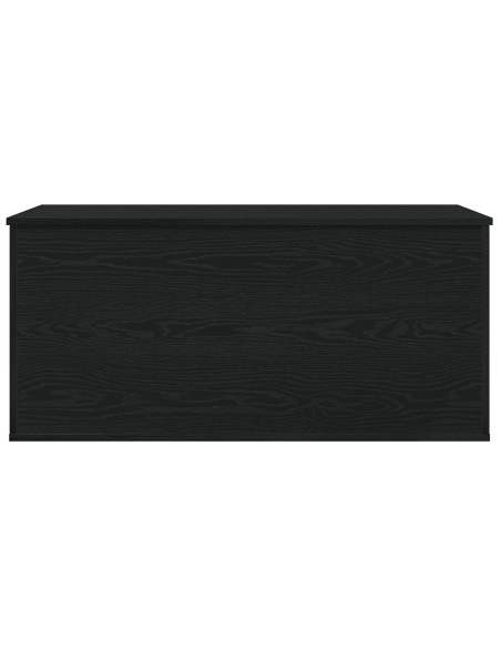 Scatola di stoccaggio  con coperchio in rovere nero 100x42x46 cm in legno ingegnerizzato