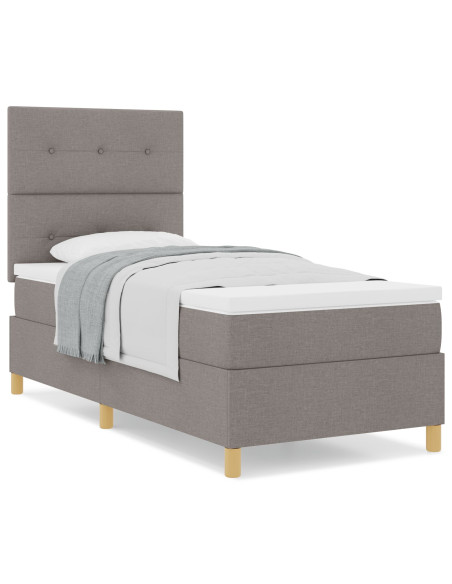Rete a doghe con materasso Tortora 90x200 cm Tessuto