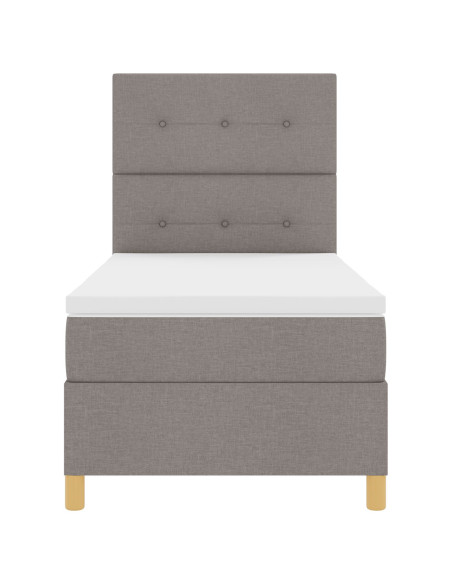 Rete a doghe con materasso Tortora 90x200 cm Tessuto