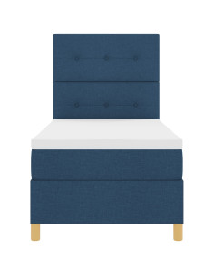 Letto a molle con materasso Blu 100 x 200 cm Tessuto 2