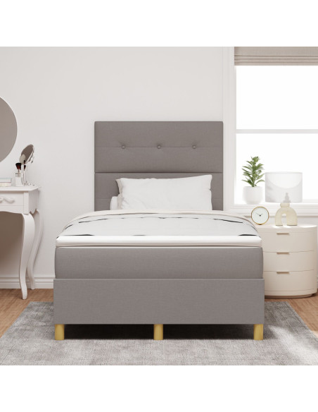 Letto a Box con Materasso Tortora 120x200 cm Tessuto