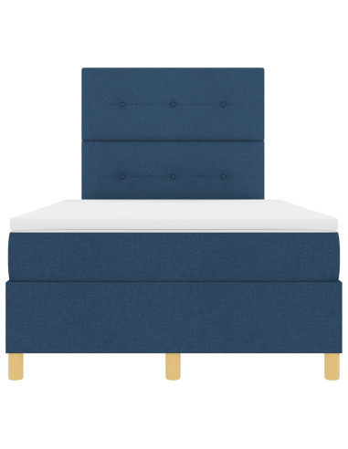 Letto a molle con materasso Blu 120 x 200 cm Tessuto