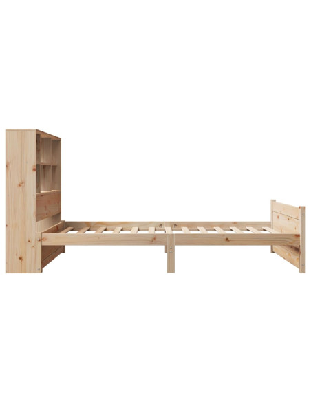 Letto Libreria senza Materasso 100x200 cm in Legno di Pino