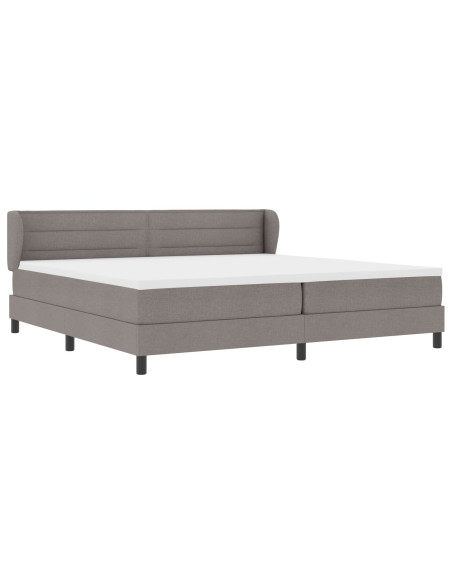 Letto a Box con Materasso Tortora 200x200 cm Tessuto