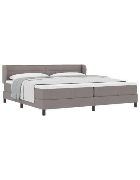 Letto a Box con Materasso Tortora 200x200 cm Tessuto