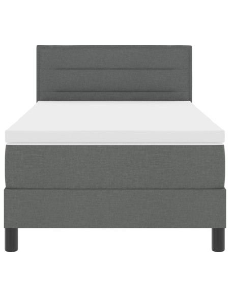 Struttura Letto  con Materasso Grigio Tessuto 100 x 200 cm