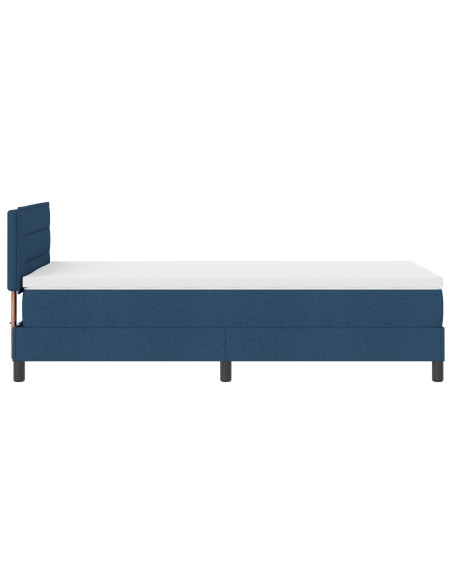 Struttura Letto con Materasso  Blu Tessuto 100 x 200 cm