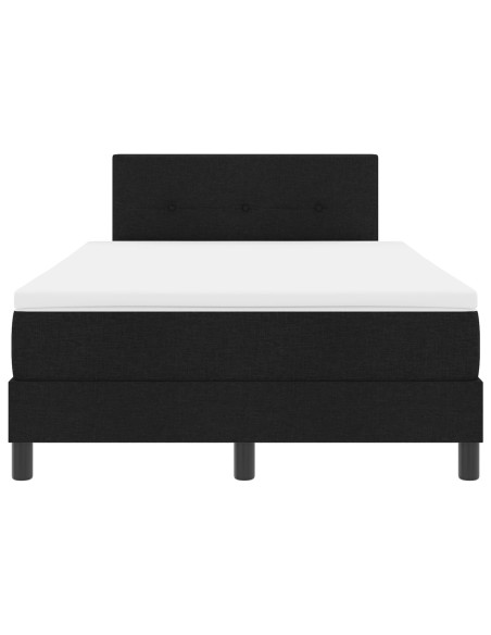 Struttura Letto  con Materasso Nero e Bianco Tessuto 120 x 200 cm