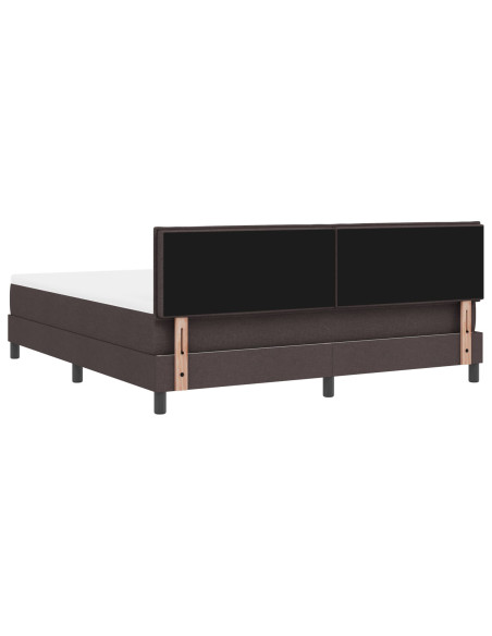 Struttura Letto  con Materasso Marrone Scuro Tessuto 180 x 200 cm