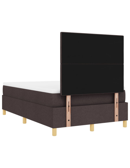 Struttura Letto con Materasso Marrone scuro Tessuto 120 x 200 cm
