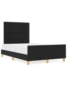 Struttura del letto con testiera Nero 120 x 200 cm Tessuto