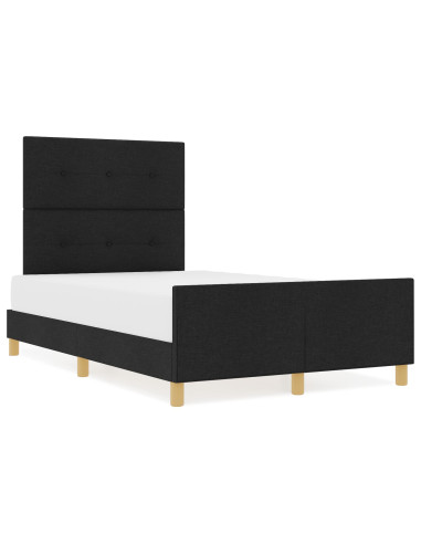 Struttura del letto con testiera Nero 120 x 200 cm Tessuto