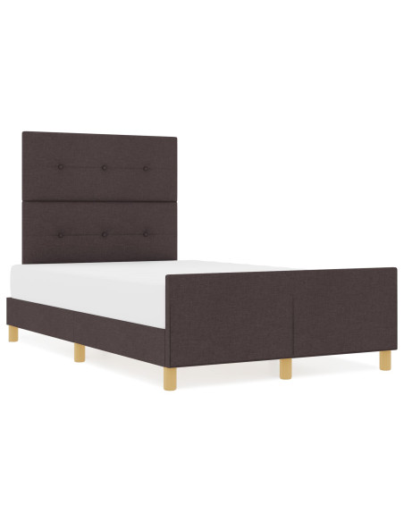 Struttura Letto  Marrone Scuro 120x200 cm Tessuto