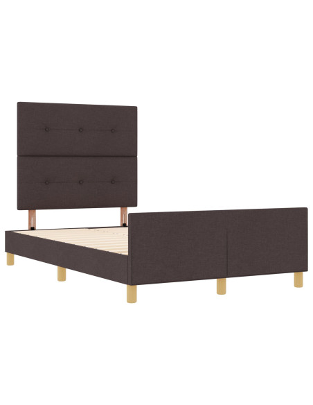 Struttura Letto  Marrone Scuro 120x200 cm Tessuto
