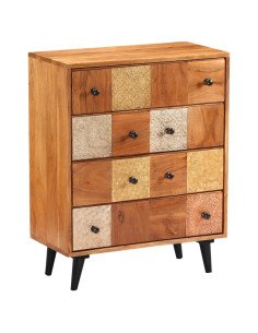 Cassettiera 60x30x75 cm in Legno Massello d'Acacia