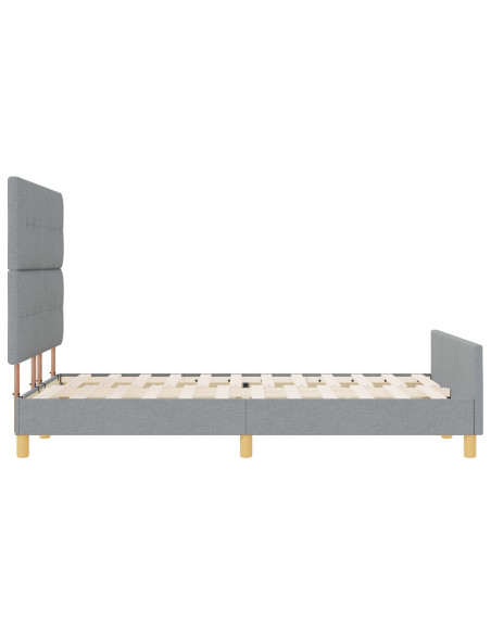 Struttura del letto Grigio chiaro 140x190 cm Tessuto