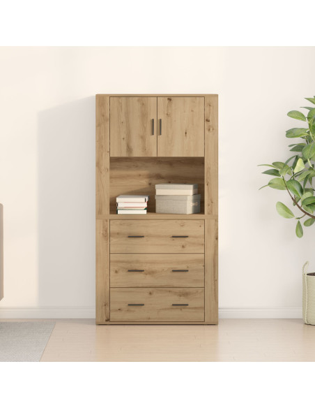 Credenza Rovere artigianale 80 x 33 x 150 cm Legno multistrato