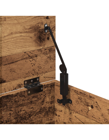 Cassa di stoccaggio  con coperchio in legno vecchio 60x42x46 cm in legno ingegnerizzato