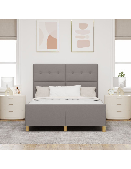 Letto in Tessuto Tortora 140x190 cm