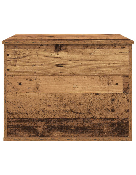 Cassa di stoccaggio  con coperchio in legno vecchio 60x42x46 cm in legno ingegnerizzato