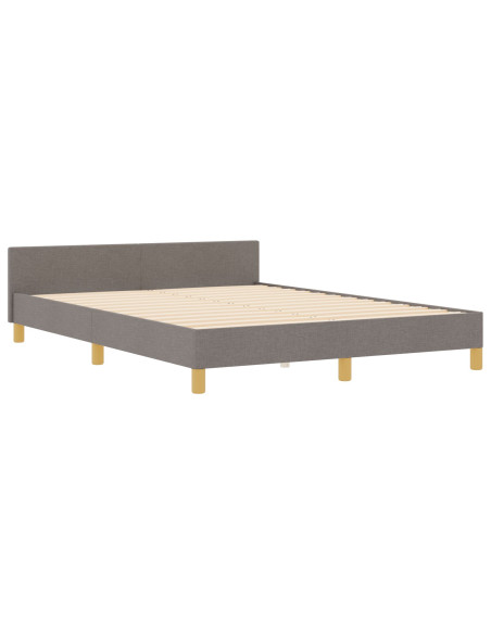 Letto in Tessuto Tortora 140x190 cm