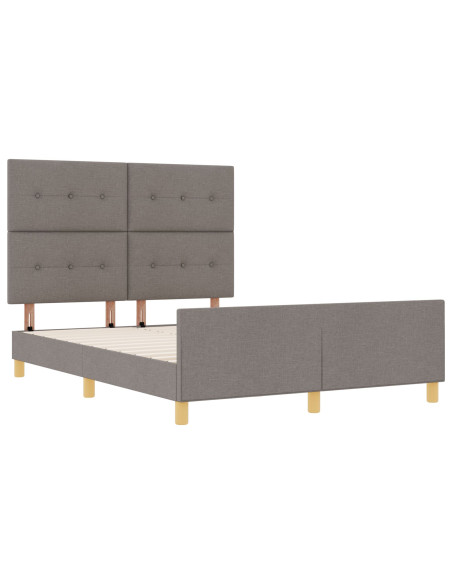 Letto in Tessuto Tortora 140x190 cm