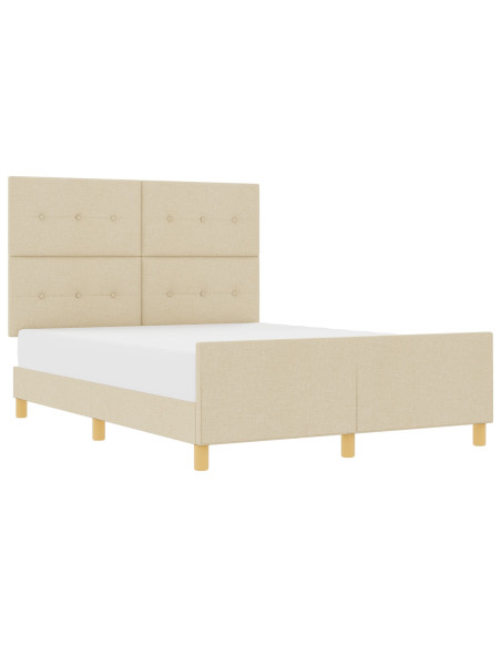Struttura Letto Crema 140x190 cm Tessuto