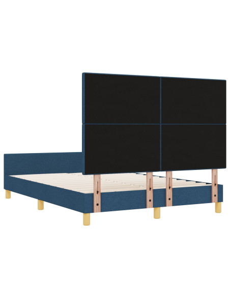 Letto Blu 140x190 cm Tessuto