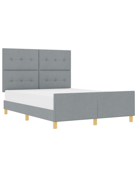Struttura Letto Grigio Chiaro 140x200 cm Tessuto