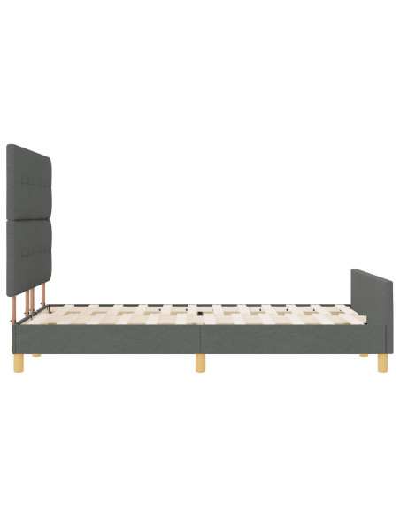Rete Letto Grigio Scuro 140x200 cm Tessuto