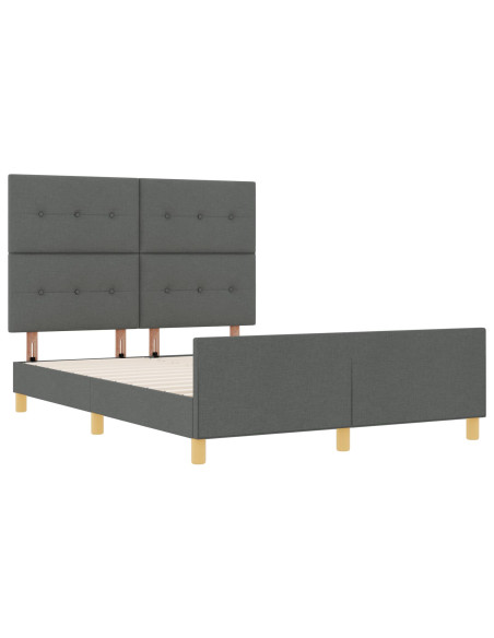 Rete Letto Grigio Scuro 140x200 cm Tessuto