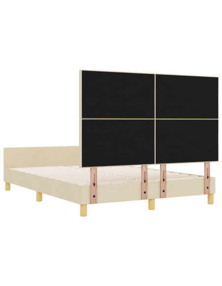 Struttura letto  crema 140x200 cm in tessuto