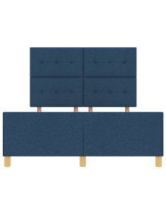 Struttura del letto con testiera Blu 140 x 200 cm Tessuto 2