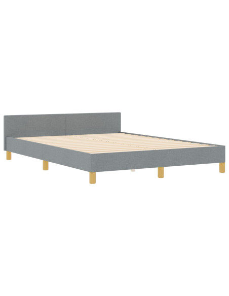 Letto  Grigio chiaro 160x200 cm in tessuto