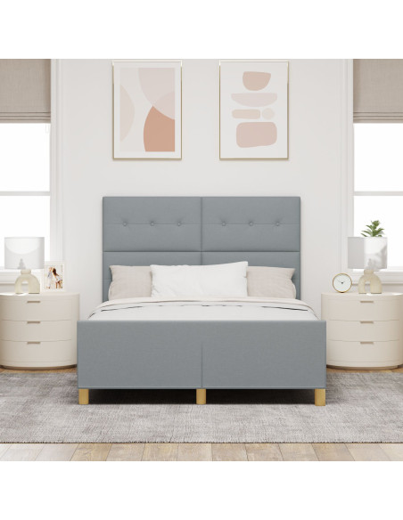Letto  Grigio chiaro 160x200 cm in tessuto