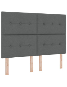 Struttura del letto Grigio scuro 160 x 200 cm Tessuto