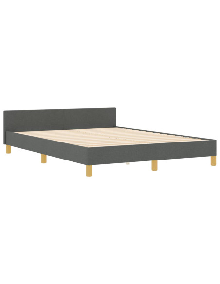 Letto Grigio Scuro 160x200 cm in Tessuto
