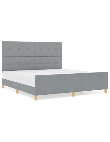 Struttura del letto Grigio chiaro 180 x 200 cm Tessuto