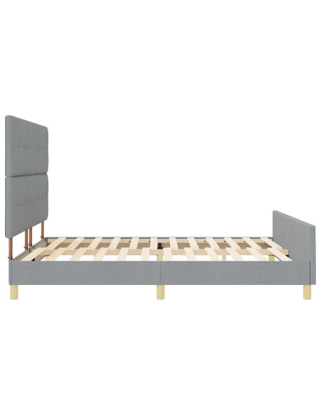 Letto  Grigio chiaro 180x200 cm in tessuto